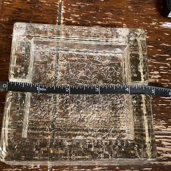 Vintage heavy beveled glass ashtray - Picture 6 of 6